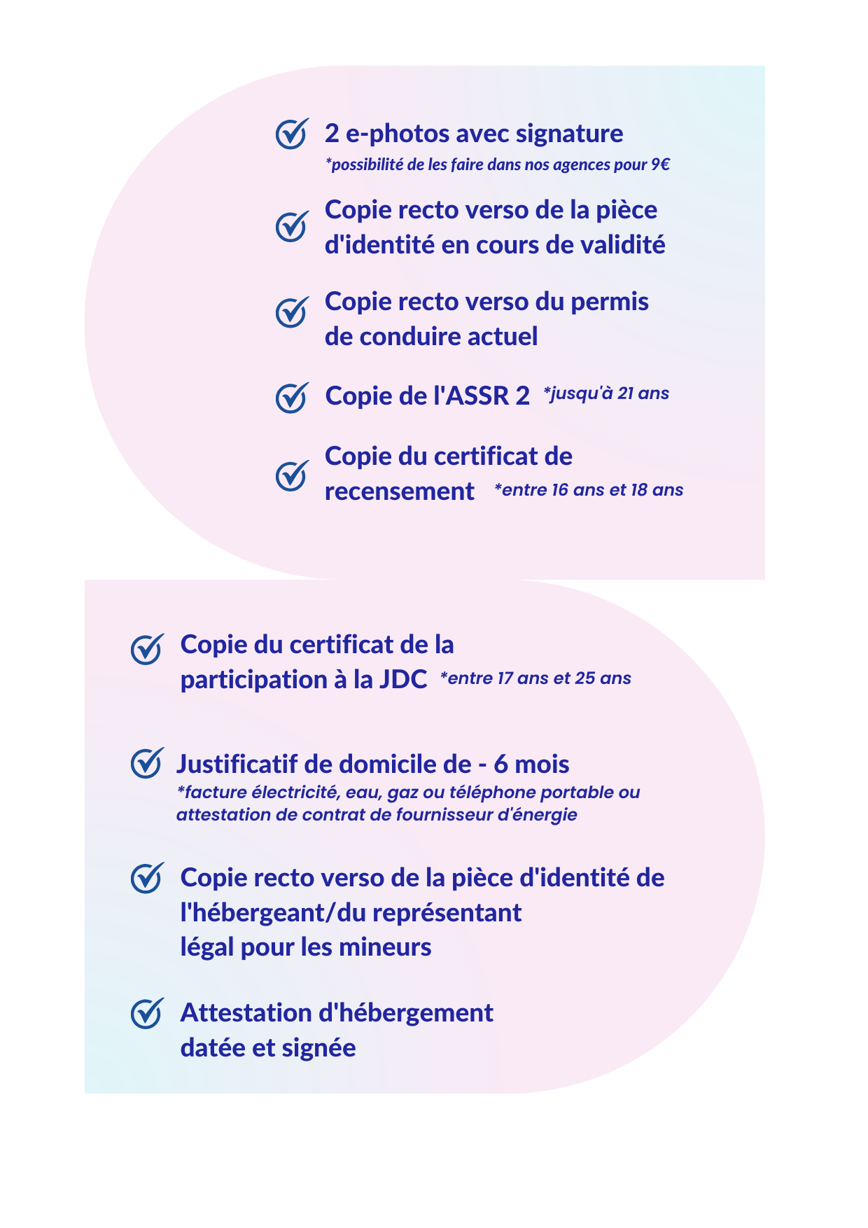 documents à fournir